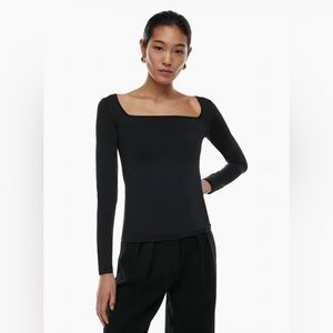 Aritzia Babaton Skintight Leverage Longsleeve Top in Black